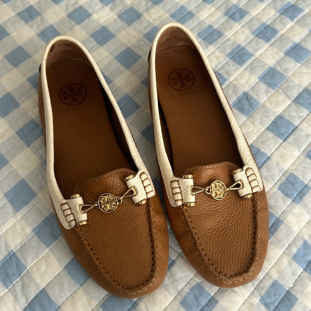 Tory Burch Leather Daria Driver Loafers Sz 10